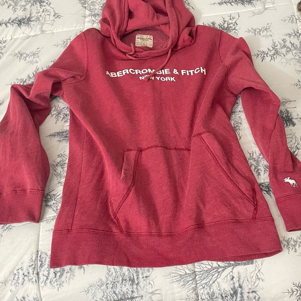 Abercrombie & Fitch Red Cowl Neck Sweater